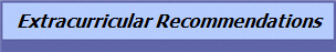 Extracurricular Recommendations
